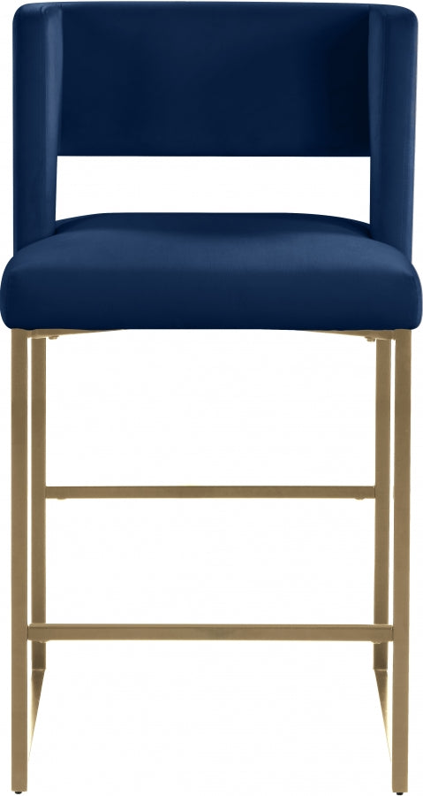 Caleb Velvet Counter Stool