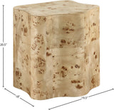 Zaire End Table - Art Deco Elegance with Unique Wood Grain, Perfect for Modern Living Spaces