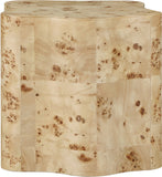 Zaire End Table - Art Deco Elegance with Unique Wood Grain, Perfect for Modern Living Spaces
