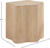 Zaire End Table - Art Deco Elegance with Unique Wood Grain, Perfect for Modern Living Spaces
