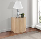 Zaire End Table - Art Deco Elegance with Unique Wood Grain, Perfect for Modern Living Spaces