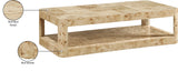 Reeves Coffee Table - Elegant Art Deco Design with Sturdy Solid Wood and MDF Construction for Modern Homes