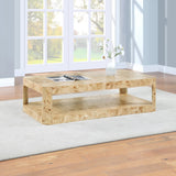 Reeves Coffee Table - Elegant Art Deco Design with Sturdy Solid Wood and MDF Construction for Modern Homes