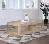 Reeves Coffee Table - Elegant Art Deco Design with Sturdy Solid Wood and MDF Construction for Modern Homes