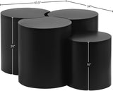 Dimple Coffee Table - Stylish Modular Design in Matte Black Iron for Contemporary Living Spaces