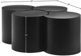 Dimple Coffee Table - Stylish Modular Design in Matte Black Iron for Contemporary Living Spaces