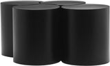 Dimple Coffee Table - Stylish Modular Design in Matte Black Iron for Contemporary Living Spaces