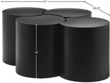 Dimple Coffee Table - Stylish Modular Design in Matte Black Iron for Contemporary Living Spaces