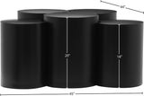 Dimple Coffee Table - Stylish Modular Design in Matte Black Iron for Contemporary Living Spaces
