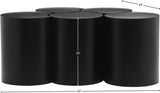 Dimple Coffee Table - Stylish Modular Design in Matte Black Iron for Contemporary Living Spaces