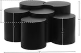 Dimple Coffee Table - Stylish Modular Design in Matte Black Iron for Contemporary Living Spaces