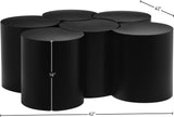 Dimple Coffee Table - Stylish Modular Design in Matte Black Iron for Contemporary Living Spaces