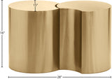 Dimple End Table - Contemporary Brushed Iron Design with Modular Shape for Stylish Living Spaces