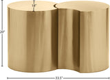 Dimple End Table - Elegant Brushed Iron Design for Modern Living Spaces, Modular Style & Versatile Use