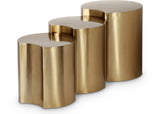 Dimple End Table – Stylish Brushed Metal Design for Contemporary Living Spaces and Modular Styling