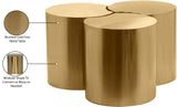 Dimple Contemporary Coffee Table - Modular Brushed Iron Design for Stylish Living Spaces