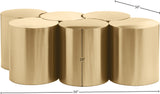 Dimple Coffee Table - Elegant Brushed Iron Design Perfect for Modern Living Room Spaces and Decor