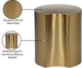 Dimple Gold End Table - Chic Brushed Metal Design for Contemporary Living Spaces and Modular Use