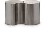 Dimple End Table - Contemporary Brushed Iron Design with Modular Shape for Stylish Living Spaces