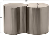 Dimple End Table - Contemporary Brushed Iron Design Perfect for Modern Living Spaces and Decor