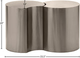 Dimple End Table - Elegant Brushed Iron Design for Modern Living Spaces, Modular Style & Versatile Use
