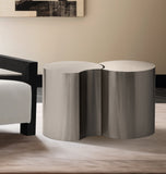 Dimple End Table - Elegant Brushed Iron Design for Modern Living Spaces, Modular Style & Versatile Use