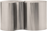 Dimple End Table - Elegant Brushed Iron Design for Modern Living Spaces, Modular Style & Versatile Use