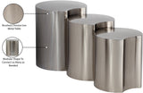 Dimple End Table – Stylish Brushed Metal Design for Contemporary Living Spaces and Modular Styling
