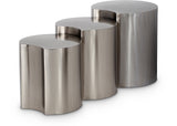 Dimple End Table – Stylish Brushed Metal Design for Contemporary Living Spaces and Modular Styling
