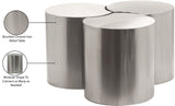 Dimple Contemporary Coffee Table - Modular Brushed Iron Design for Stylish Living Spaces