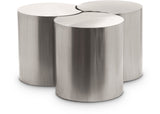 Dimple Contemporary Coffee Table - Modular Brushed Iron Design for Stylish Living Spaces