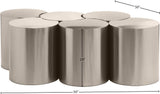 Dimple Coffee Table - Elegant Brushed Iron Design Perfect for Modern Living Room Spaces and Decor