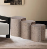 Dimple End Table – Stylish Brushed Metal Design for Contemporary Living Spaces and Modular Styling