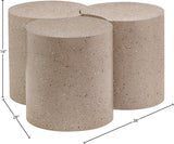 Dimple Contemporary Coffee Table - Modular Brushed Iron Design for Stylish Living Spaces
