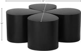 Petal Coffee Table - Modern Matte Iron Design with Ample Storage for Stylish Living Spaces