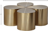 Petal Gold Coffee Table – Stylish Modular Design for Contemporary Living Rooms with Storage Space