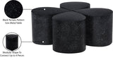 Petal Black Coffee Table - Artistic Terrazzo Design, Durable Iron Frame, and Modular Functionality