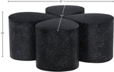 Petal Black Coffee Table - Artistic Terrazzo Design, Durable Iron Frame, and Modular Functionality