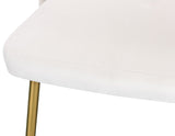 Logan Contemporary Dining Chair Set with Comfortable Foam Cushioning and Elegant Gold Legs