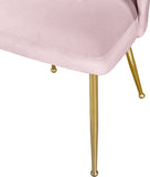 Logan Contemporary Dining Chair Set with Comfortable Foam Cushioning and Elegant Gold Legs