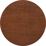 Sherwood Round Dining Table - Mid-Century Modern Design with Walnut Finish & Gold-Tipped Legs