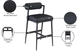 Stryker Counter Stools Set of 2 - Luxurious Boucle Fabric and Vegan Leather for Modern Spaces