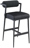 Stryker Counter Stools Set of 2 - Luxurious Boucle Fabric and Vegan Leather for Modern Spaces