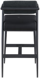 Stryker Counter Stools Set of 2 - Luxurious Boucle Fabric and Vegan Leather for Modern Spaces