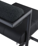 Stryker Counter Stools Set of 2 - Luxurious Boucle Fabric and Vegan Leather for Modern Spaces