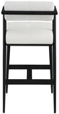 Stryker Counter Stools Set of 2 - Luxurious Boucle Fabric and Vegan Leather for Modern Spaces