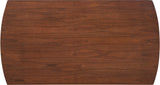 Sherwood Round Dining Table - Mid-Century Modern Design with Walnut Finish & Gold-Tipped Legs