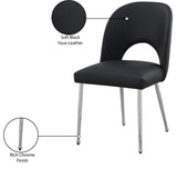 Logan Contemporary Dining Chair Set of 2 - Luxurious Upholstery with Chrome Finish for Modern Homes