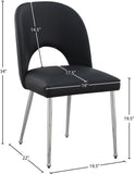 Logan Contemporary Dining Chair Set of 2 - Luxurious Upholstery with Chrome Finish for Modern Homes