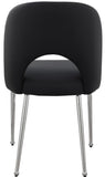 Logan Contemporary Dining Chair Set of 2 - Luxurious Upholstery with Chrome Finish for Modern Homes